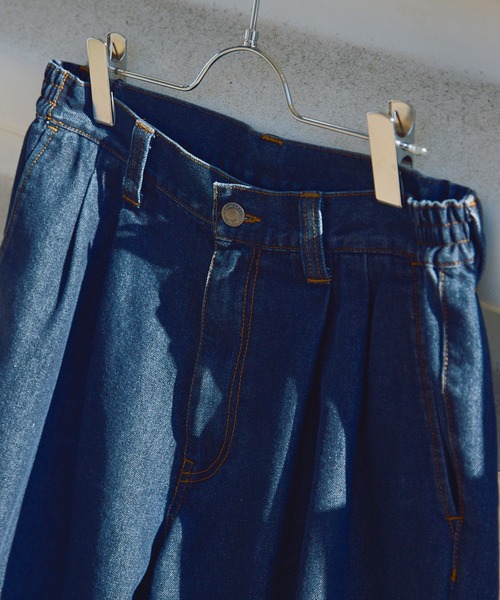 HECT(ヘクト)の「【HECT】10.5oz 2Tuck Denim Carrot Pants / 10.5オンス 2タックデニムキャロットパンツ〈速乾/ウォッシャブル/サステナブル素材〉(デニムパンツ・メンズ・ブラック/ネイビー/インディゴブルー/ライトインディゴブルー/ライトグレー・S/M/L)」の11枚目の写真