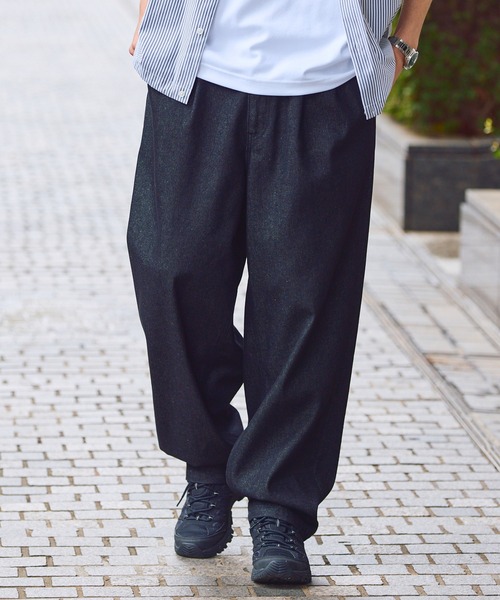 HECT(ヘクト)の「【HECT】10.5oz 2Tuck Denim Carrot Pants / 10.5オンス 2タックデニムキャロットパンツ〈速乾/ウォッシャブル/サステナブル素材〉(デニムパンツ・メンズ・ブラック/ネイビー/インディゴブルー/ライトインディゴブルー/ライトグレー・S/M/L)」の18枚目の写真