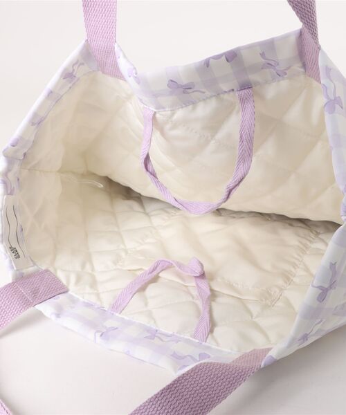 KIDS/キッズ】チェック×リボン柄レッスンバッグ（トートバッグ）｜ROPE