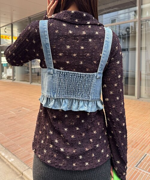 CIAOPANIC(チャオパニック)の「ラインストーンデニムハーネスビスチェ(その他・レディース・サックスブルー・ONE SIZE)」の6枚目の写真