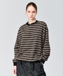 HENLEY NECK BORDER L/S TEE / ヘンリーネックボーダーロンT