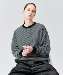 HENLEY NECK BORDER L/S TEE / ヘンリーネックボーダーロンT