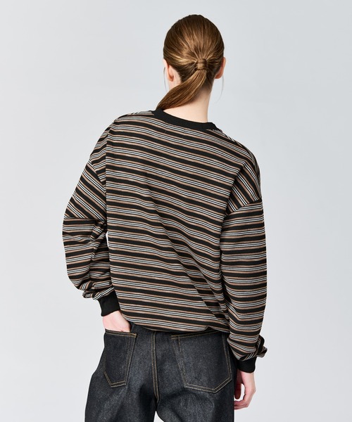 WETTEMPT(ウィテンプト)の「HENLEY NECK BORDER L/S TEE / ヘンリーネックボーダーロンT(Tシャツ/カットソー・メンズ・ブラック系2/ブラック/オフホワイト・SMALL/MEDIUM/LARGE)」の8枚目の写真