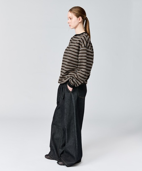 WETTEMPT(ウィテンプト)の「HENLEY NECK BORDER L/S TEE / ヘンリーネックボーダーロンT(Tシャツ/カットソー・メンズ・ブラック系2/ブラック/オフホワイト・SMALL/MEDIUM/LARGE)」の11枚目の写真