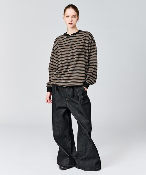 WETTEMPT(ウィテンプト)の「HENLEY NECK BORDER L/S TEE / ヘンリーネックボーダーロンT(Tシャツ/カットソー・メンズ・ブラック系2/ブラック/オフホワイト・SMALL/MEDIUM/LARGE)」の13枚目の写真