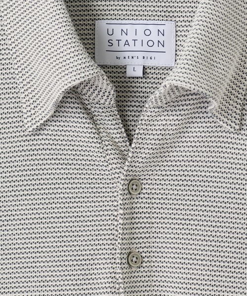 UNION STATION（ユニオンステーション）の「ハニカムボーダーポロシャツ＜ストレッチ・ハンドウォッシャブル＞（ポロシャツ・メンズ・ホワイト×ネイビー/ブラウン系その他/ホワイト×ブラック/ブラック×ブラック・L/LL/M）」の19枚目の写真