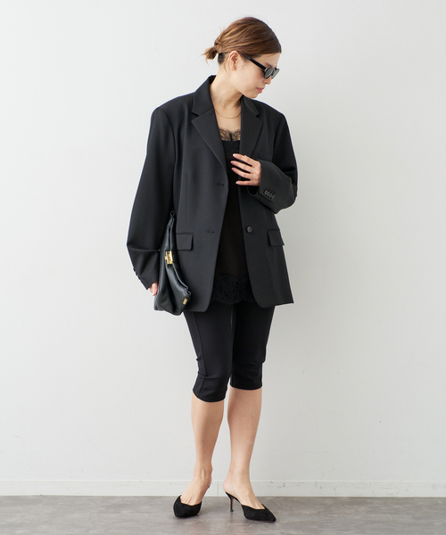 Deuxieme Classe（ドゥーズィエムクラス）の「Angelico Oversized ジャケット（テーラードジャケット・レディース・ブラック/ベージュ・38/36）」の5枚目の写真