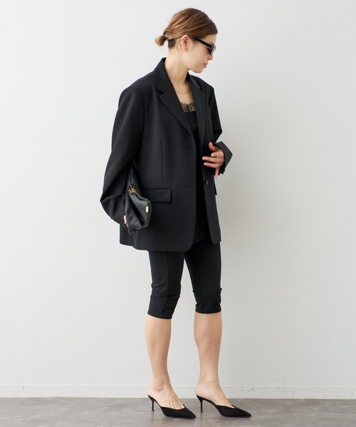 Deuxieme Classe（ドゥーズィエムクラス）の「Angelico Oversized ジャケット（テーラードジャケット・レディース・ブラック/ベージュ・38/36）」の6枚目の写真