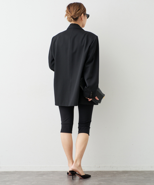 Deuxieme Classe（ドゥーズィエムクラス）の「Angelico Oversized ジャケット（テーラードジャケット・レディース・ブラック/ベージュ・38/36）」の7枚目の写真