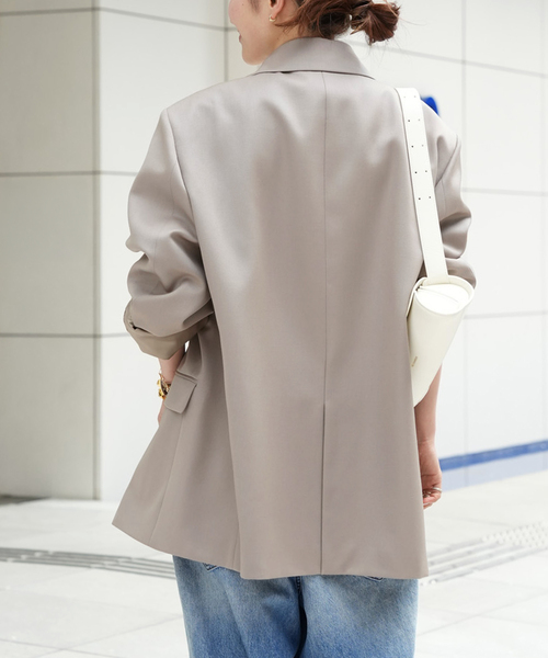Deuxieme Classe（ドゥーズィエムクラス）の「Angelico Oversized ジャケット（テーラードジャケット・レディース・ブラック/ベージュ・38/36）」の9枚目の写真