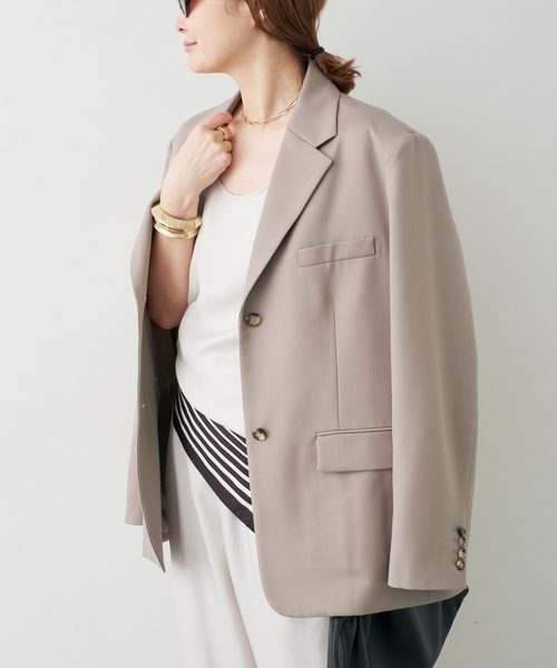 Deuxieme Classe（ドゥーズィエムクラス）の「Angelico Oversized ジャケット（テーラードジャケット・レディース・ブラック/ベージュ・38/36）」の13枚目の写真