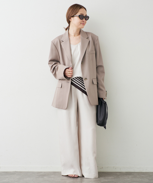 Deuxieme Classe（ドゥーズィエムクラス）の「Angelico Oversized ジャケット（テーラードジャケット・レディース・ブラック/ベージュ・38/36）」の19枚目の写真
