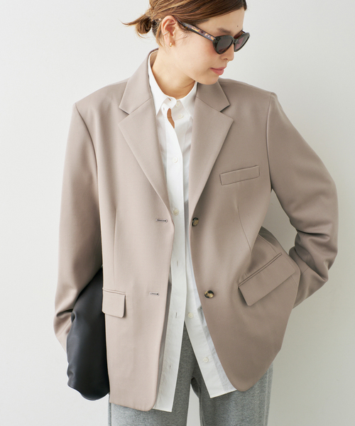 Deuxieme Classe（ドゥーズィエムクラス）の「Angelico Oversized ジャケット（テーラードジャケット・レディース・ブラック/ベージュ・38/36）」の21枚目の写真
