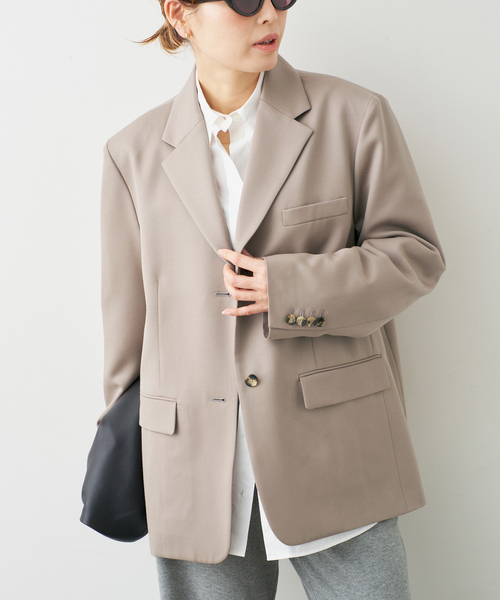 Deuxieme Classe（ドゥーズィエムクラス）の「Angelico Oversized ジャケット（テーラードジャケット・レディース・ブラック/ベージュ・38/36）」の22枚目の写真