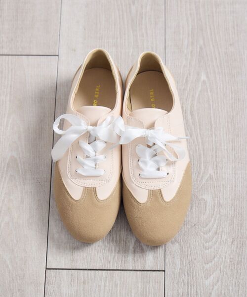 RETRO GIRL（レトロガール）の「サテンリボンスニーカー（その他シューズ・レディース・オフホワイト/シルバー/ピンク・MEDIUM/LARGE）」の5枚目の写真