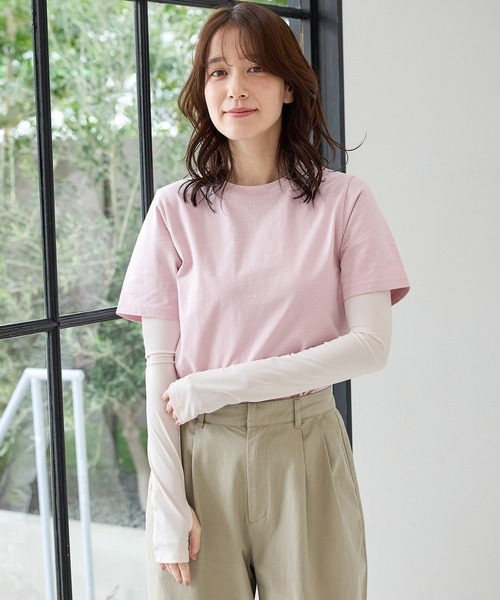 Honeys（ハニーズ）の「【ハニさら・接触冷感・ＵＶカット・遮熱】遮熱アームカバー６０ｃｍ丈（アームカバー・レディース・グレー/アイボリー/ブラック・FREE）」の8枚目の写真