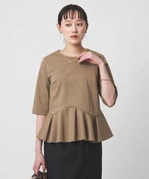 green label relaxing（グリーンレーベルリラクシング）の「イレヘム ペプラム ポンチ プルオーバー カットソー 接触冷感 UVカット（Tシャツ/カットソー）」