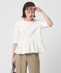 green label relaxing | イレヘム ペプラム ポンチ プルオーバー カットソー 接触冷感 UVカット(Tシャツ/カットソー)