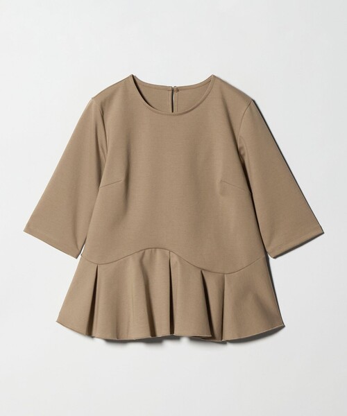 green label relaxing(グリーンレーベルリラクシング)の「イレヘム ペプラム ポンチ プルオーバー カットソー 接触冷感 UVカット(Tシャツ/カットソー・レディース・ベージュ/オフホワイト/ブラック・FREE)」の14枚目の写真