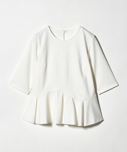 green label relaxing(グリーンレーベルリラクシング)の「イレヘム ペプラム ポンチ プルオーバー カットソー 接触冷感 UVカット(Tシャツ/カットソー・レディース・ベージュ/オフホワイト/ブラック・FREE)」の21枚目の写真