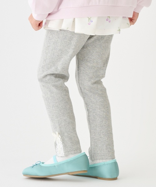 petit main（プティマイン）の「レースアップレギンス（レギンス/スパッツ・キッズ・トップグレー/ラベンダー/ブラック/アイボリー・110cm/90cm/100cm/120cm/80ｃｍ/130cm）」の5枚目の写真