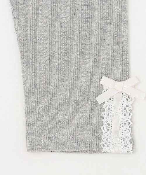 petit main（プティマイン）の「レースアップレギンス（レギンス/スパッツ・キッズ・トップグレー/ラベンダー/ブラック/アイボリー・110cm/90cm/100cm/120cm/80ｃｍ/130cm）」の9枚目の写真