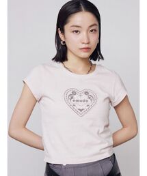 EMODA | エンブレムハートパッチTシャツ(Tシャツ/カットソー)