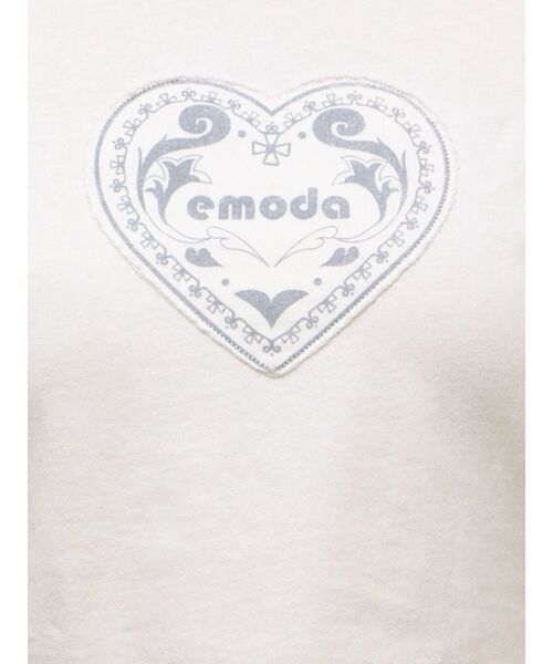 EMODA（エモダ）の「エンブレムハートパッチTシャツ（Tシャツ/カットソー・レディース・ブラック/ブルー/ピンク/ホワイト・FREE）」の17枚目の写真