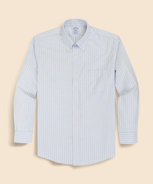 BROOKS BROTHERS(ブルックスブラザーズ)の「ストレッチオックスフォード シーズナルパターン ドレスシャツ Regular Fit(ビジネスシャツ・メンズ・ホワイト×ブルー/ブルー・14 1/2-31/14 1/2-32/15-31/15-32/15-33/16-31/16-33/16 1/2-32/16 1/2-33/16 1/2-34/17-32/17-33/17-34/17 1/2-34/16-32/15 1/2-33/15 1/2-32/15 1/2-31)」の5枚目の写真