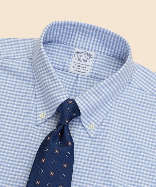 BROOKS BROTHERS(ブルックスブラザーズ)の「ストレッチオックスフォード シーズナルパターン ドレスシャツ Regular Fit(ビジネスシャツ・メンズ・ホワイト×ブルー/ブルー・14 1/2-31/14 1/2-32/15-31/15-32/15-33/16-31/16-33/16 1/2-32/16 1/2-33/16 1/2-34/17-32/17-33/17-34/17 1/2-34/16-32/15 1/2-33/15 1/2-32/15 1/2-31)」の9枚目の写真