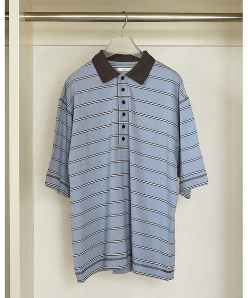 anuke（アンヌーク）の「Border Loose Polotops（Tシャツ/カットソー・レディース・チャコールグレー/ブラウン/ブルー系その他・FREE）」の19枚目の写真