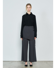 TOSE（トセ）の「ツーウェイラップスカートパンツグレー（スラックス）」