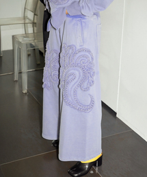 TAAKK SCULPTURAL EMBROIDERY WIDE PANTS TA26SS-PT070:パンツ