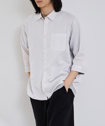REAL STANDARD T/Cパナマ レギュラーカラー 7分袖シャツ