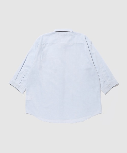 Mac-House(マックハウス)の「REAL STANDARD T/Cパナマ レギュラーカラー 7分袖シャツ(シャツ/ブラウス・メンズ・チャコールグレー/ホワイト/サックスブルー/ネイビー・XL/L/M/S)」の5枚目の写真