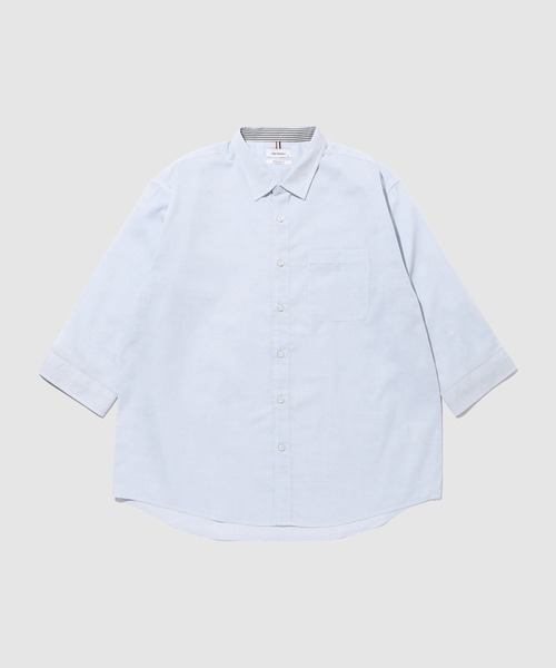 Mac-House(マックハウス)の「REAL STANDARD T/Cパナマ レギュラーカラー 7分袖シャツ(シャツ/ブラウス・メンズ・チャコールグレー/ホワイト/サックスブルー/ネイビー・XL/L/M/S)」の16枚目の写真
