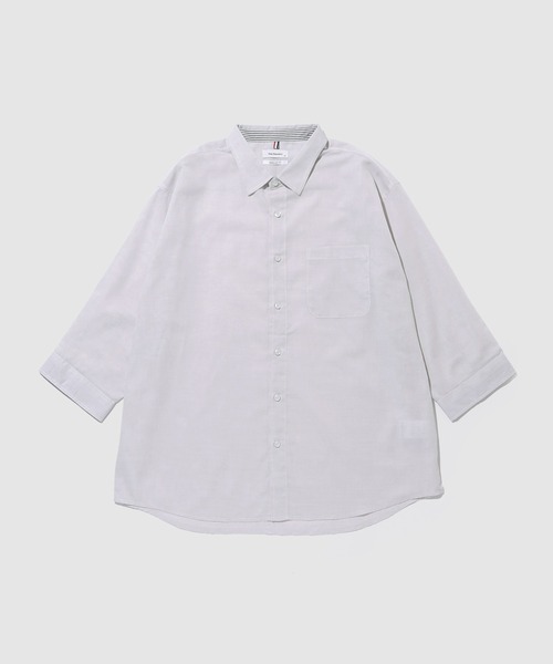 Mac-House(マックハウス)の「REAL STANDARD T/Cパナマ レギュラーカラー 7分袖シャツ(シャツ/ブラウス・メンズ・チャコールグレー/ホワイト/サックスブルー/ネイビー・XL/L/M/S)」の17枚目の写真