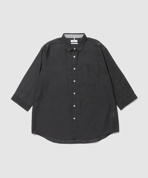 Mac-House(マックハウス)の「REAL STANDARD T/Cパナマ レギュラーカラー 7分袖シャツ(シャツ/ブラウス・メンズ・チャコールグレー/ホワイト/サックスブルー/ネイビー・XL/L/M/S)」の18枚目の写真