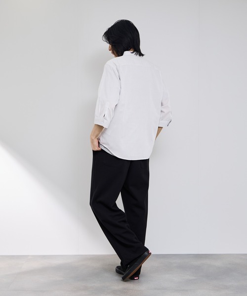 Mac-House(マックハウス)の「REAL STANDARD T/Cパナマ レギュラーカラー 7分袖シャツ(シャツ/ブラウス・メンズ・チャコールグレー/ホワイト/サックスブルー/ネイビー・XL/L/M/S)」の21枚目の写真
