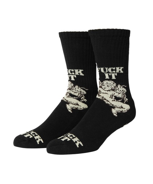 HUF(ハフ)の「DIVINE CREW SOCKS(ソックス/靴下・メンズ・ホワイト/ブラック・O/S)」の2枚目の写真