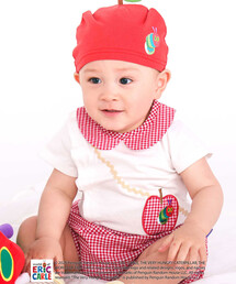 SLAP SLIP BABY | 【絵本コラボ-はらぺこあおむし-】無地&ボーダー柄ボディミニベビー(70~80cm)(ロンパース)