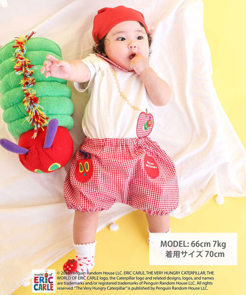 SLAP SLIP BABY（スラップスリップベビー）の「【絵本コラボ-はらぺこあおむし-】無地&ボーダー柄ボディミニベビー(70~80cm)（ロンパース・キッズ・ホワイト/グリーン系その他・70cm/80ｃｍ）」の18枚目の写真