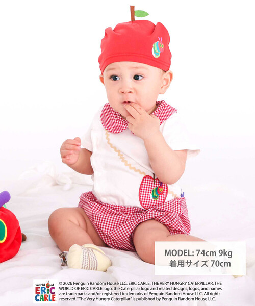 SLAP SLIP BABY（スラップスリップベビー）の「【絵本コラボ-はらぺこあおむし-】無地&ボーダー柄ボディミニベビー(70~80cm)（ロンパース・キッズ・ホワイト/グリーン系その他・70cm/80ｃｍ）」の17枚目の写真