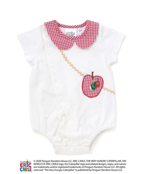 SLAP SLIP BABY（スラップスリップベビー）の「【絵本コラボ-はらぺこあおむし-】無地&ボーダー柄ボディミニベビー(70~80cm)（ロンパース・キッズ・ホワイト/グリーン系その他・70cm/80ｃｍ）」の12枚目の写真