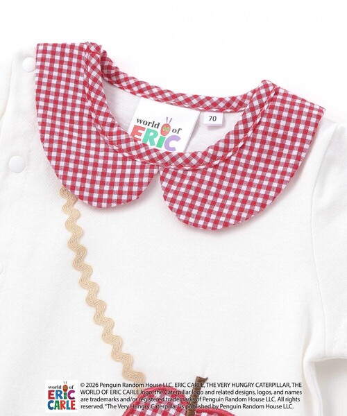 SLAP SLIP BABY（スラップスリップベビー）の「【絵本コラボ-はらぺこあおむし-】無地&ボーダー柄ボディミニベビー(70~80cm)（ロンパース・キッズ・ホワイト/グリーン系その他・70cm/80ｃｍ）」の10枚目の写真