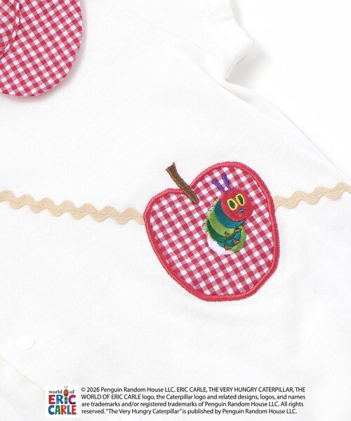 SLAP SLIP BABY（スラップスリップベビー）の「【絵本コラボ-はらぺこあおむし-】無地&ボーダー柄ボディミニベビー(70~80cm)（ロンパース・キッズ・ホワイト/グリーン系その他・70cm/80ｃｍ）」の9枚目の写真