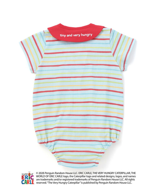 SLAP SLIP BABY（スラップスリップベビー）の「【絵本コラボ-はらぺこあおむし-】無地&ボーダー柄ボディミニベビー(70~80cm)（ロンパース・キッズ・ホワイト/グリーン系その他・70cm/80ｃｍ）」の7枚目の写真