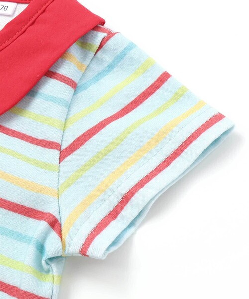 SLAP SLIP BABY（スラップスリップベビー）の「【絵本コラボ-はらぺこあおむし-】無地&ボーダー柄ボディミニベビー(70~80cm)（ロンパース・キッズ・ホワイト/グリーン系その他・70cm/80ｃｍ）」の4枚目の写真