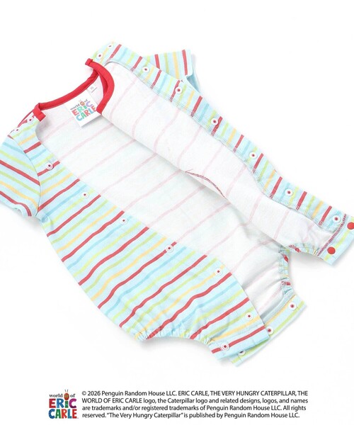 SLAP SLIP BABY（スラップスリップベビー）の「【絵本コラボ-はらぺこあおむし-】無地&ボーダー柄ボディミニベビー(70~80cm)（ロンパース・キッズ・ホワイト/グリーン系その他・70cm/80ｃｍ）」の21枚目の写真