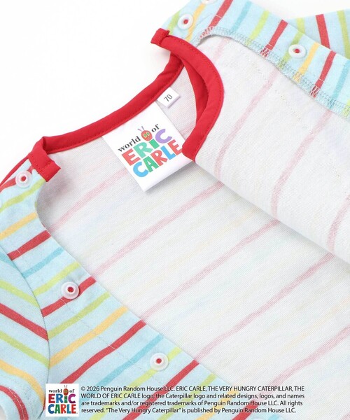SLAP SLIP BABY（スラップスリップベビー）の「【絵本コラボ-はらぺこあおむし-】無地&ボーダー柄ボディミニベビー(70~80cm)（ロンパース・キッズ・ホワイト/グリーン系その他・70cm/80ｃｍ）」の20枚目の写真